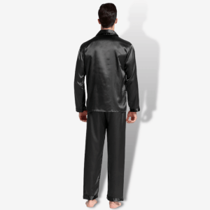Svart Siden Pyjamas