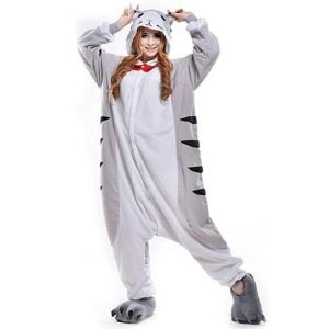 Grå kattpyjamas kombination