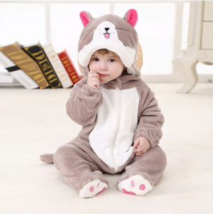 Japansk baby japansk kattpyjamas kombination