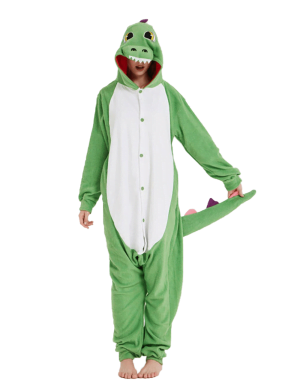 Skuggisk grön drake pyjamas kombination