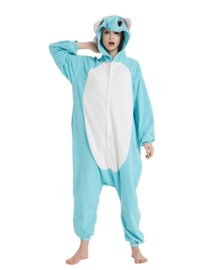 Blå elefant pyjamakombination