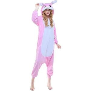 Rosa kaninpyjamakombination