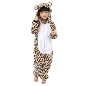 Barns leopardpyjamas kombination
