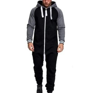 Mäns svarta pyjamas kombination