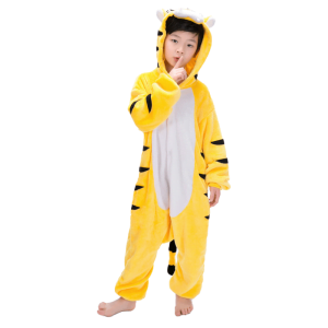 Barns gula tigerpyjamas kombination