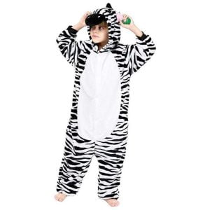 Barns zebra pyjamas kombination