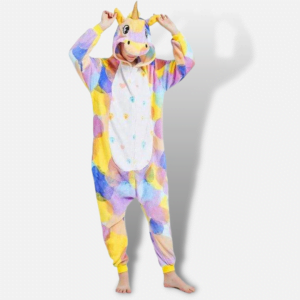 Hårig pyjamas enhörning