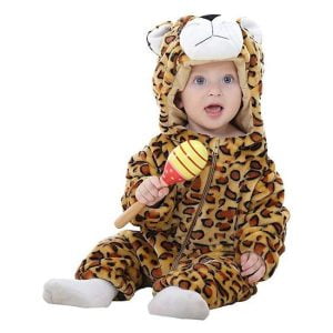 Baby leopard pajamas baby