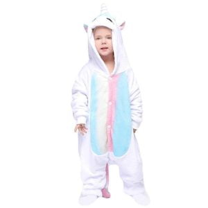 Mångfärgad tjej enhörning pyjamas